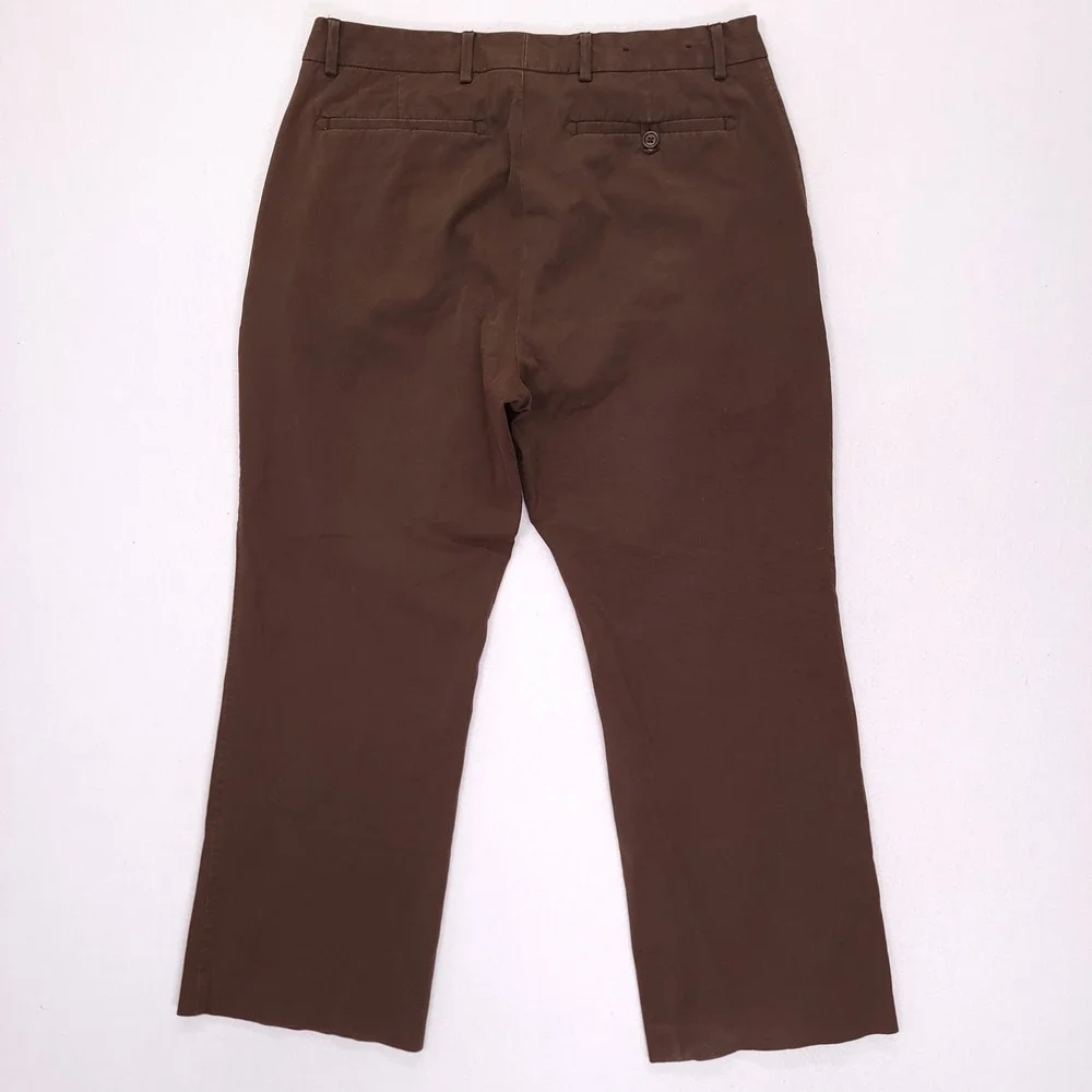 Banana Republic Mens Emerson‎ Straight Chino Pants 35x27.5 Brown Cotton Stretch